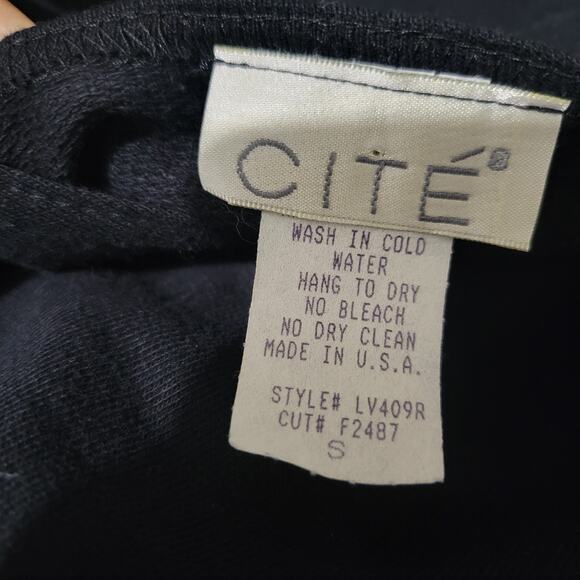 Vintage Cite Giraffe Knit Dress Black Maxi Art To Wear Print Lounge Casual Small - Picture 7 of 14